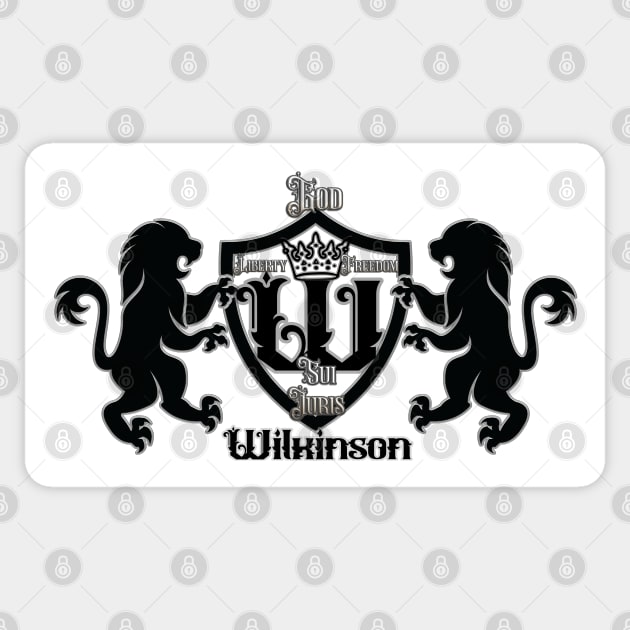 Wilkinson Family Crest Sticker by This and That Designs